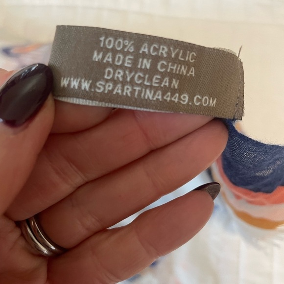 Spartina 449 Floral Gauze Scarf Sarong 26x72 Women’s Layer Lightweight multi use - Picture 8 of 10